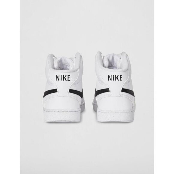 🆕Nike Men's White/Black/White Court Vision Mid Next Nature Fashion Sneakers - Picture 9 of 9